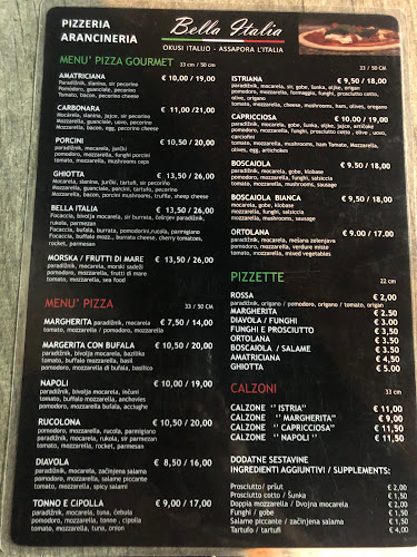 Bella Italia - Gastronomija in gostinstvo