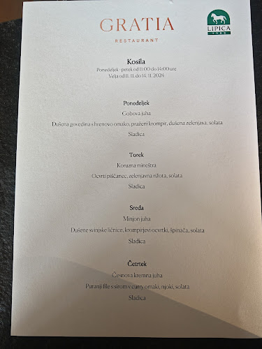 Opinii despre Restavracija Gratia în Sežana - Gastronomija in gostinstvo