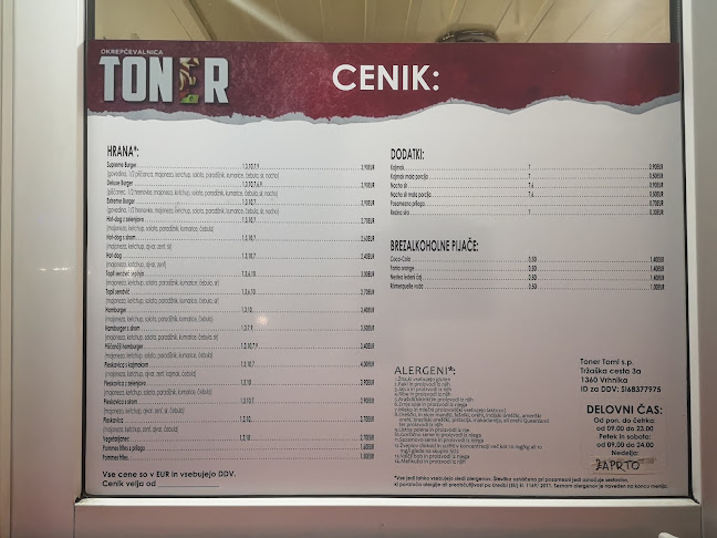 Opinii despre Okrepčevalnica Toner Novak s.p. în Vrhnika - Gastronomija in gostinstvo
