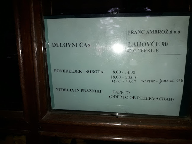 Franc Ambrož, gostilna in prenočišča, d.o.o. - Gastronomija in gostinstvo