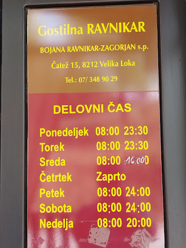 Gostilna Ravnikar Bojana Ravnikar-Zagorjan S.P.