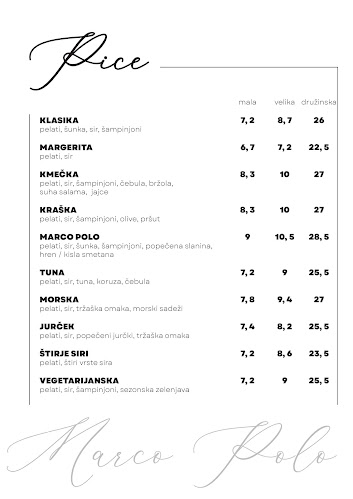 Picerija Marko Polo, Bojan Čemažar s.p. - Gastronomija in gostinstvo